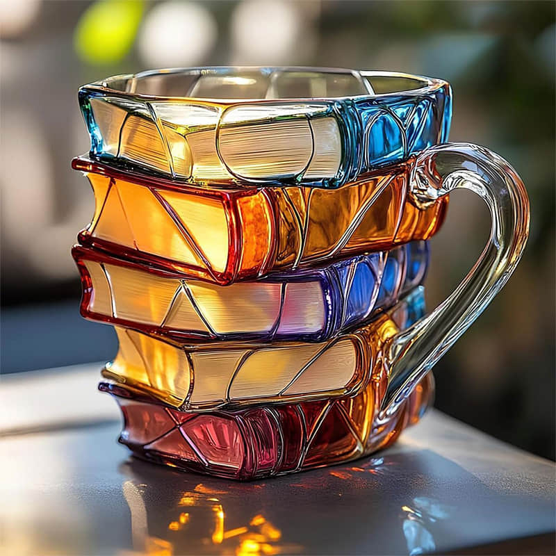 Caneca Artesanal 3D Felicidade para Amantes da Leitura