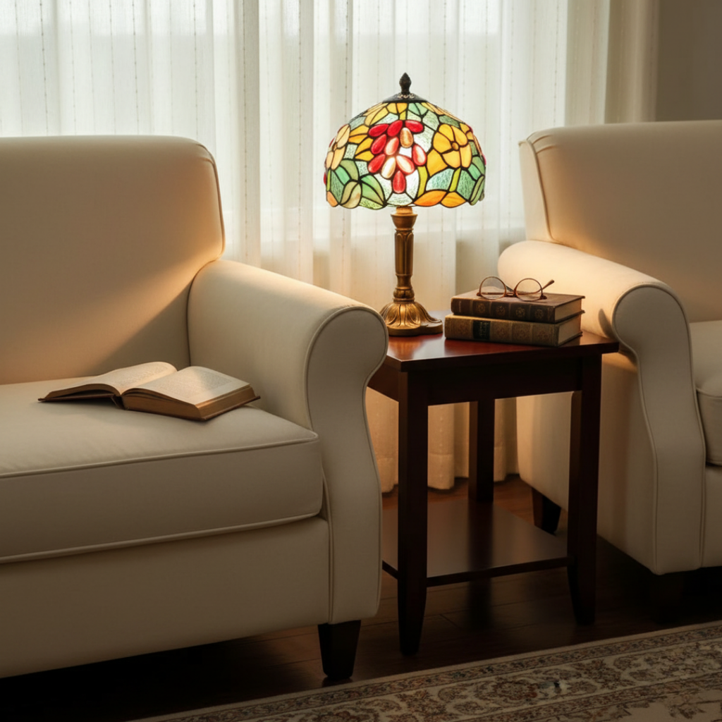 FLORENCIA | CANDEEIRO DE VITRAL TIFFANY COLORIDO