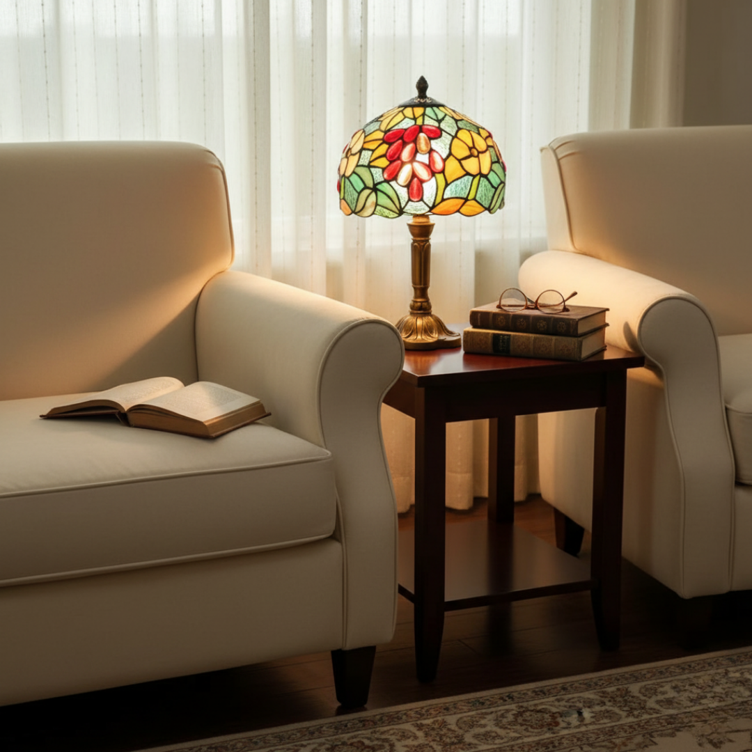 FLORENCIA | CANDEEIRO DE VITRAL TIFFANY COLORIDO
