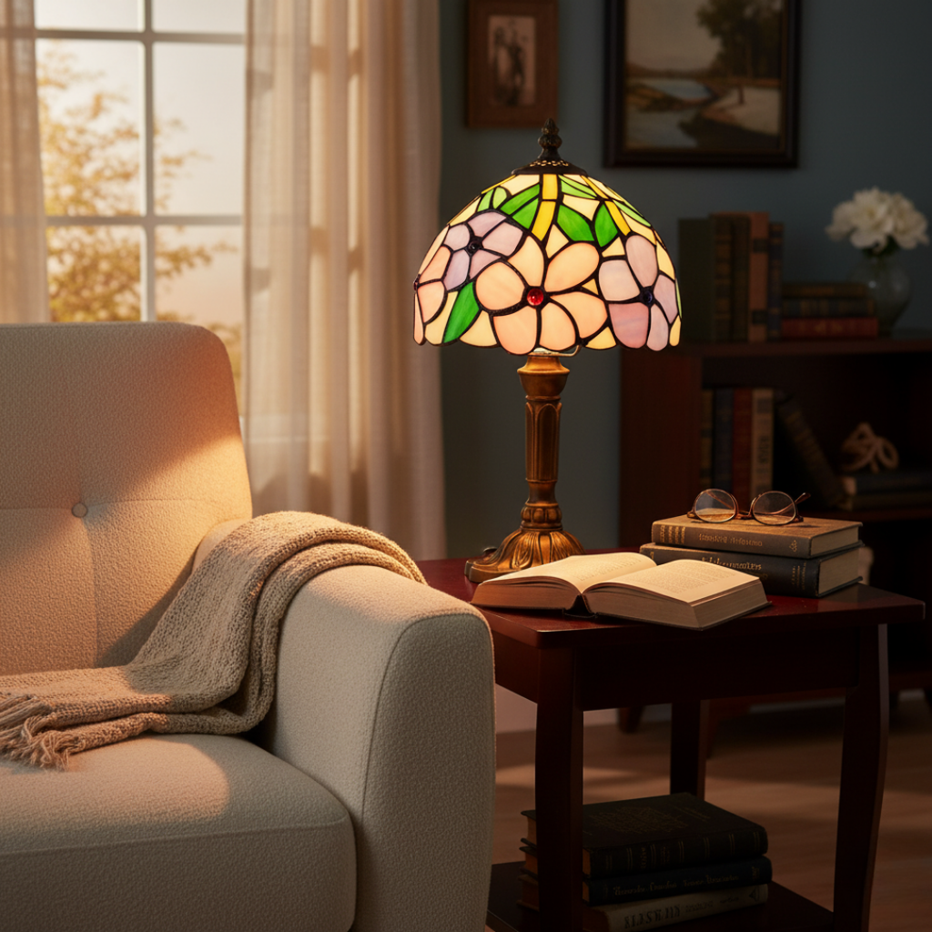 PETALYN | CANDEEIRO DE MESA DE INSPIRAÇÃO BARROCA