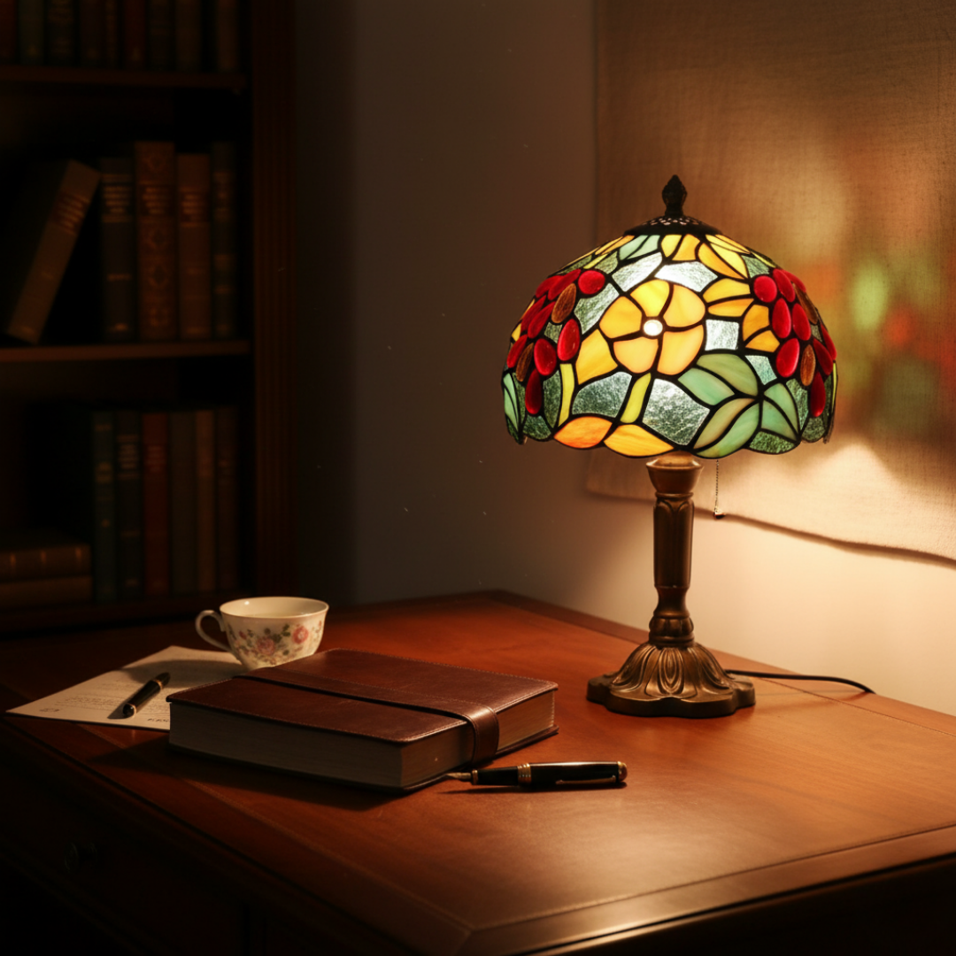 FLORENCIA | CANDEEIRO DE VITRAL TIFFANY COLORIDO