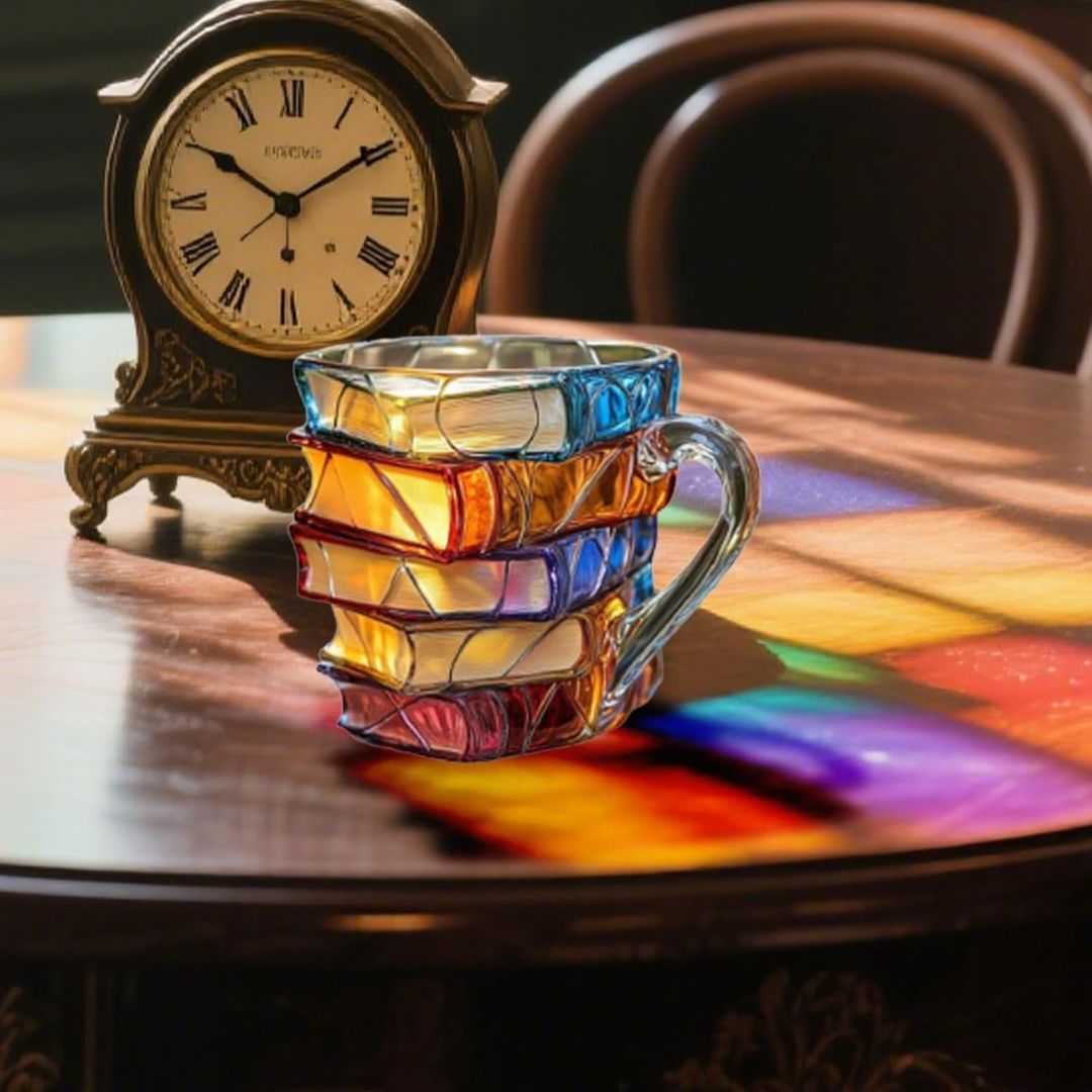 Caneca Artesanal 3D Felicidade para Amantes da Leitura
