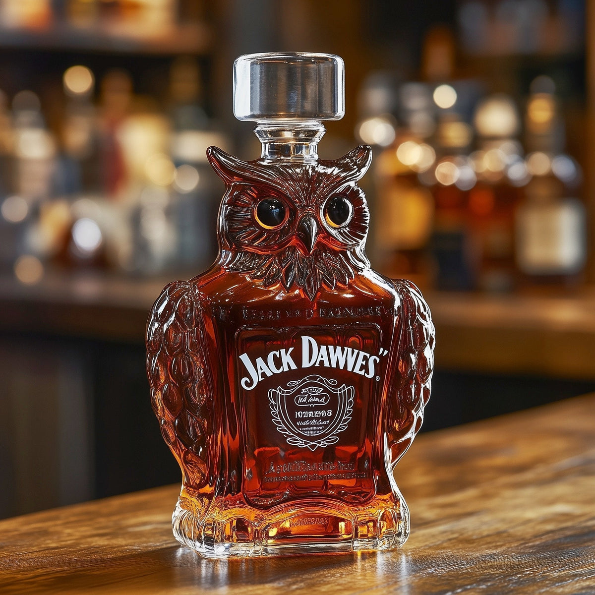 Garrafa de Whisky em Forma de Coruja