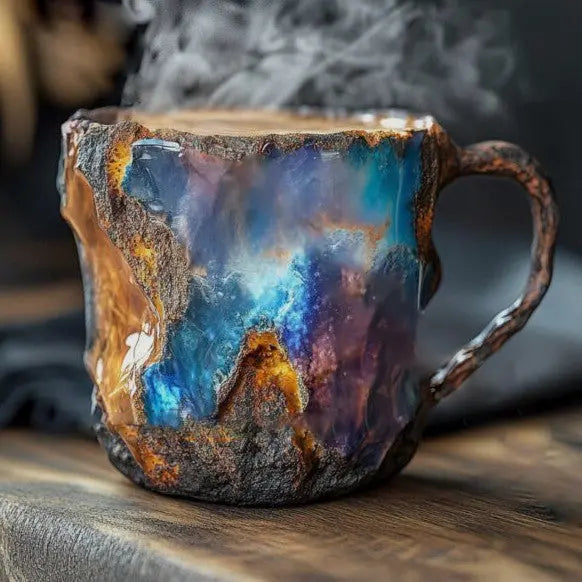 Caneca de Café em Mineral com Cristais