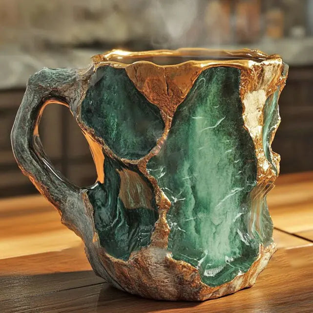 Caneca de Café em Mineral com Cristais
