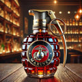 Garrafa de Whisky em Forma de Granada com Base em Garra