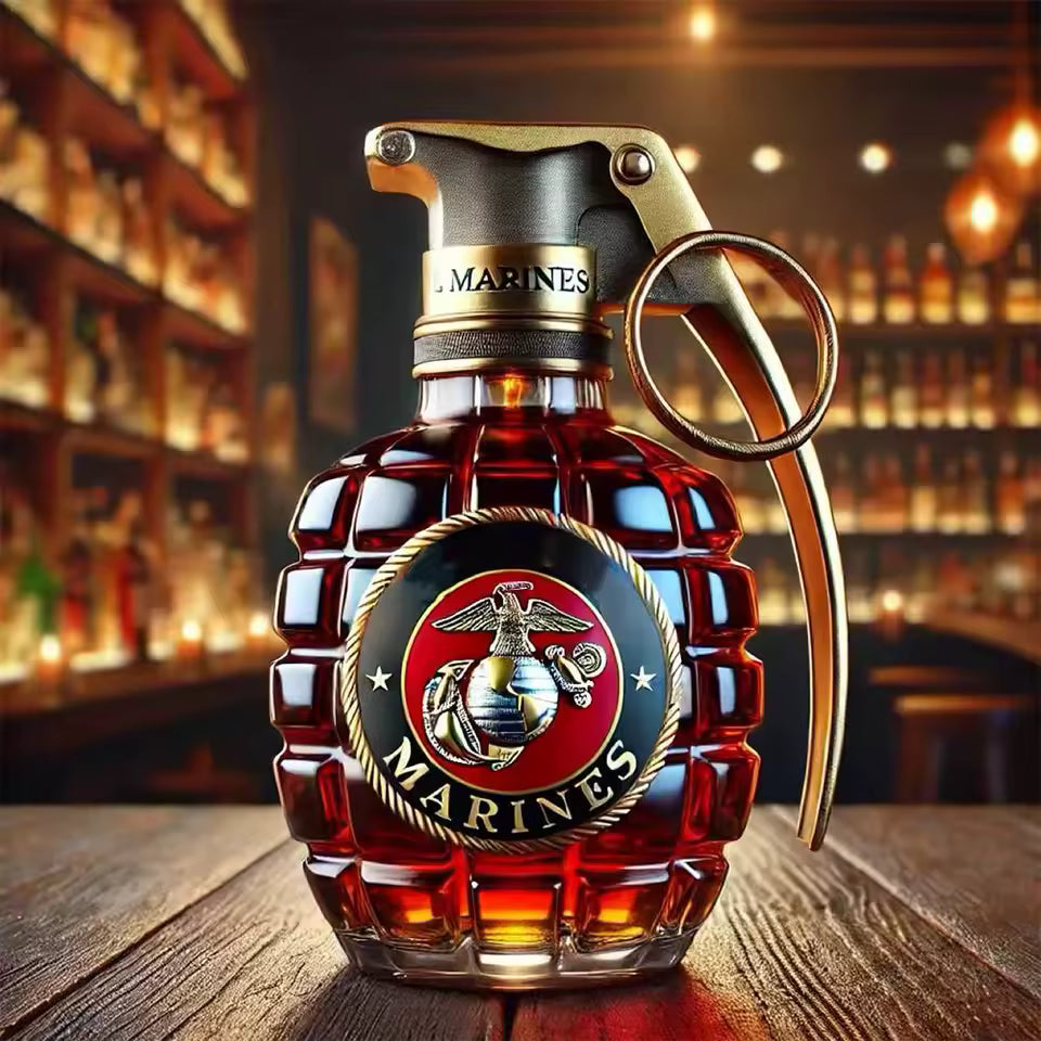 Garrafa de Whisky em Forma de Granada com Base em Garra