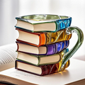 Caneca Artesanal Criativa Aurora 3D em Forma de Livro