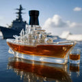 Garrafa de Whisky em Forma de Navio Militar