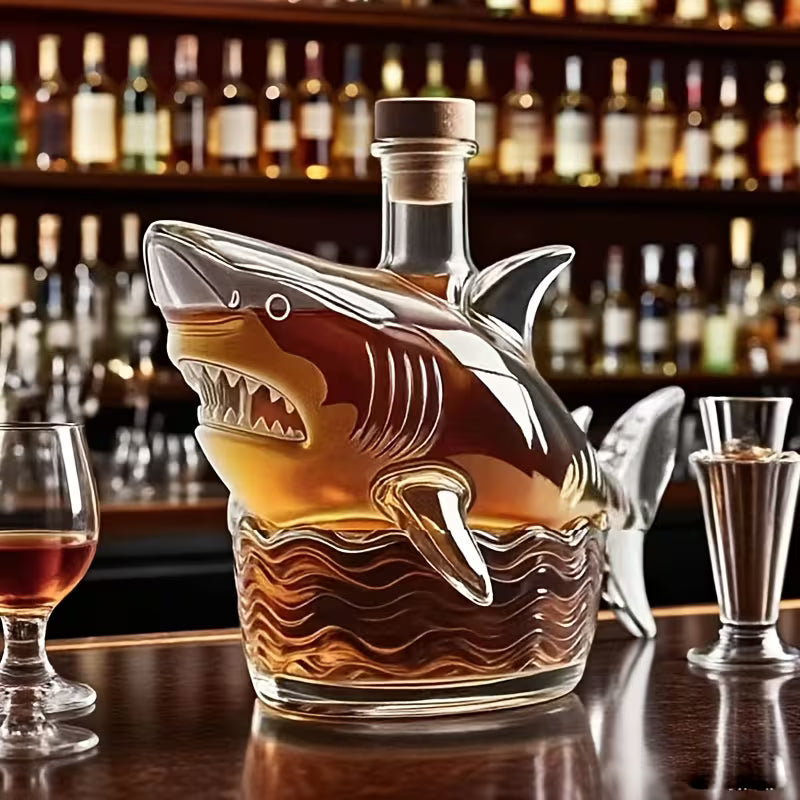 Garrafa de Whisky em Forma de Tubarão
